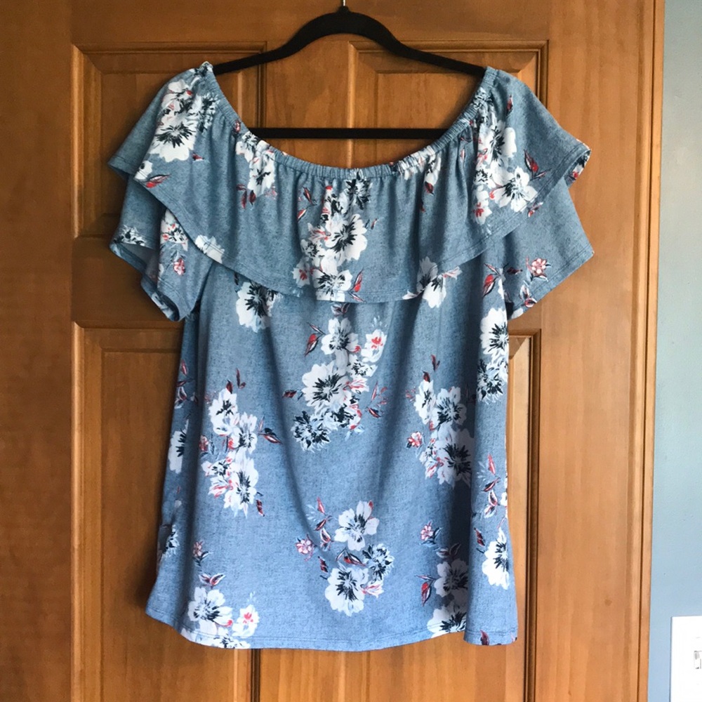Floral off-the-shoulder top